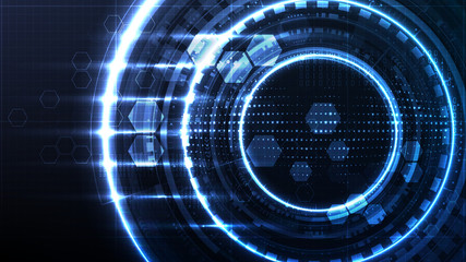 Technological interface future global system abstract background template vector