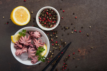 Pickled octopus with lemon