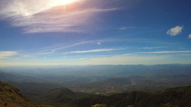 Moutain view timelapse. Doi Inthanon, Chiang Mai, Thailand