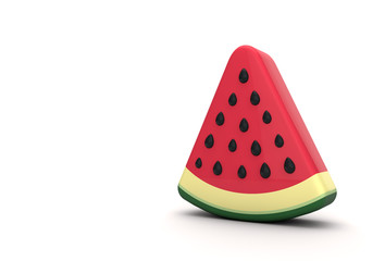 Watermelon slice. 3D Rendering