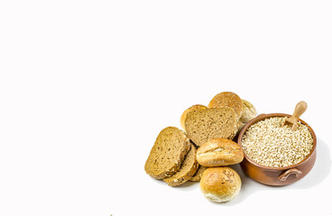 Different kinds of breads