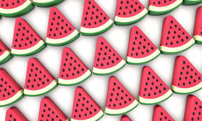 Watermelon slice background. 3D Rendering