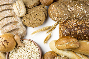 Different kinds of breads