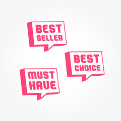 Best Seller, Best Choice & Must Have Tags
