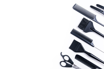 Hairdressing tools top view