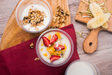 Tasty granola yogurt
