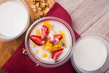 Tasty granola yogurt