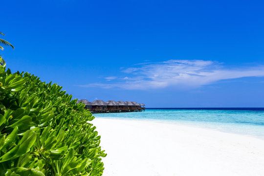 Water Bungalows At Maldivian Island