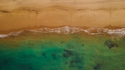 Drone sky view beach and sea wallpaper