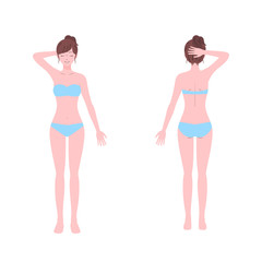 女性 水着 全身