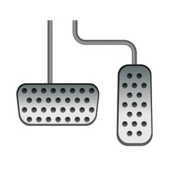 Car pedals. Gas and brake. Vector illustration. Speed control