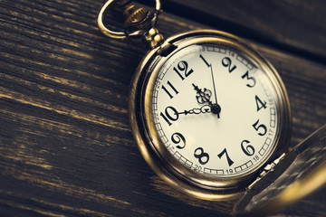 Gold vintage pocket watch