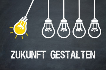 Fototapeta premium Zukunft gestalten / Lampen / Konzept