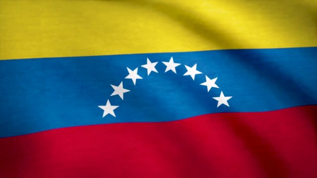 Close up of the national flag of Venezuela. Flag of Venezuela background