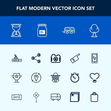 Modern, simple vector icon set with photographer, win, happy, transport, tree, showing, location, app, share, prize, sign, nature, marine, sea, photo, photography, hour, phone, cartoon, vehicle icons