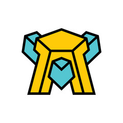 Sign of the letter A and V