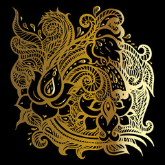 Paisley. Hand Drawn Boho ornament. Vector illustration