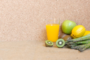 fresh vegetable and fresh juice