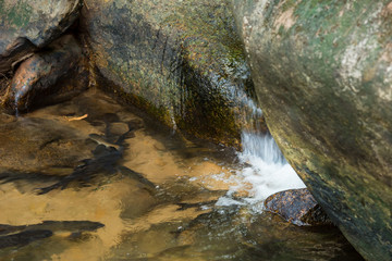 Waterfall in beautiful scenery of the mountains.Thailand.