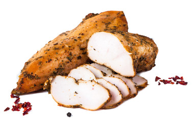 Smoked chicken fillet, meat delicacy - 204347933