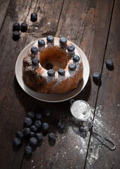  bundt cake on a wooden background