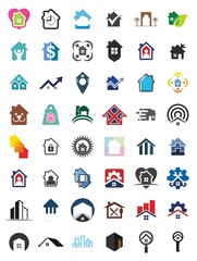 home logo. roof icon. building symbol. vector eps 08.