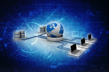 3d rendering Computer network