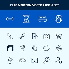 Modern, simple vector icon set with fitness, bomb, fashion, shoe, film, interior, door, style, file, vase, high, jug, handle, boat, medical, medicine, index, nuclear, finger, hand, decoration icons