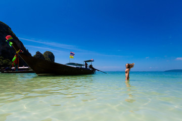 Tourist on Phra Nang Krabi