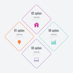 Vector illustration infographics 4 options