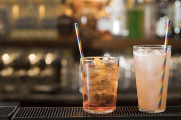 colorful drinking straw