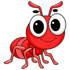 Illustration of Cute Red Ant