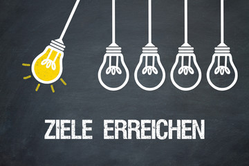 Fototapeta premium Ziele erreichen / Lampen / Konzept