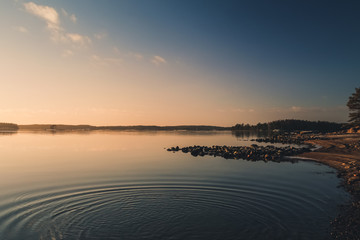 Lake at calm day in Finland