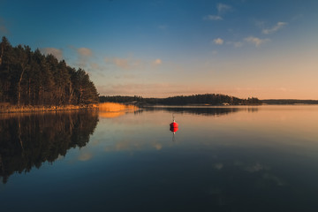 Lake at calm day in Finland