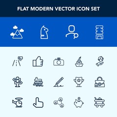 Modern, simple vector icon set with cargo, web, internet, ocean, hand, blue, write, container, street, package, hanger, concept, find, chess, mountain, drink, education, white, sea, strategy,  icons