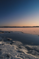 Lake at winter time