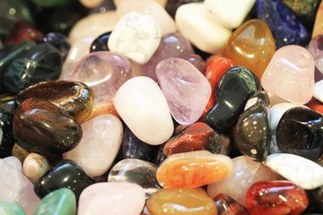 different mineral gems collection as nice background