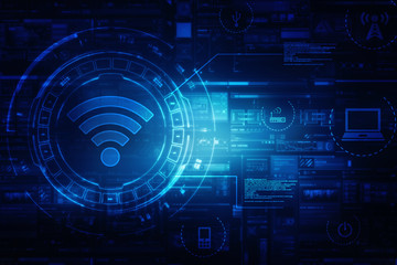 2d illustration WiFi symbol