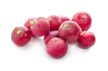 Small garden radish isolated on white background cutout