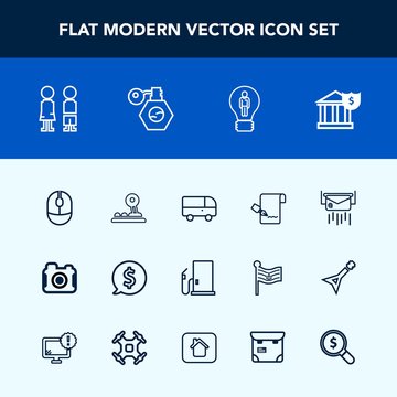 Modern, simple vector icon set with label, arrow, banking, list, frame, idea, web, photographer, letter, pen, transportation, circle, device, business, click, bank, finance, document, gas, happy icons
