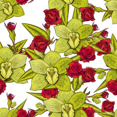 vector seamless flower pattern