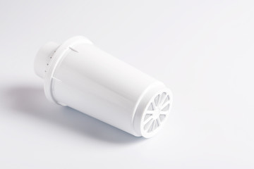 A water filter on a white background.