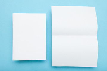 A5 flyer blank mockup, clean brochure.