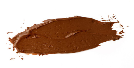 Chocolate spread isolated over white background. Delicious food design