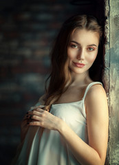 Fototapeta premium the girl in the Studio loft