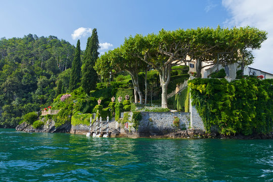 The waterfront entrance of the famous Villa del Balbianello, Lenno, Lombardia, Italy