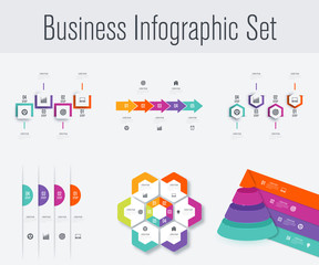 Naklejka premium Set with infographics