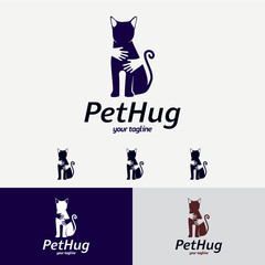 Pet Hug Logo Designs Template