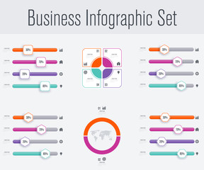 Set with infographics